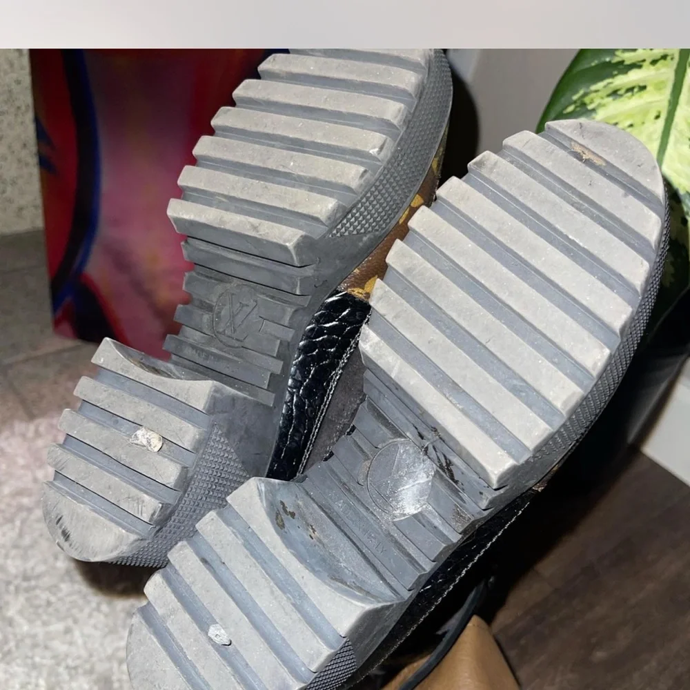 Louis Vuitton Black and Brown Combat Boots - Picture 5 of 7